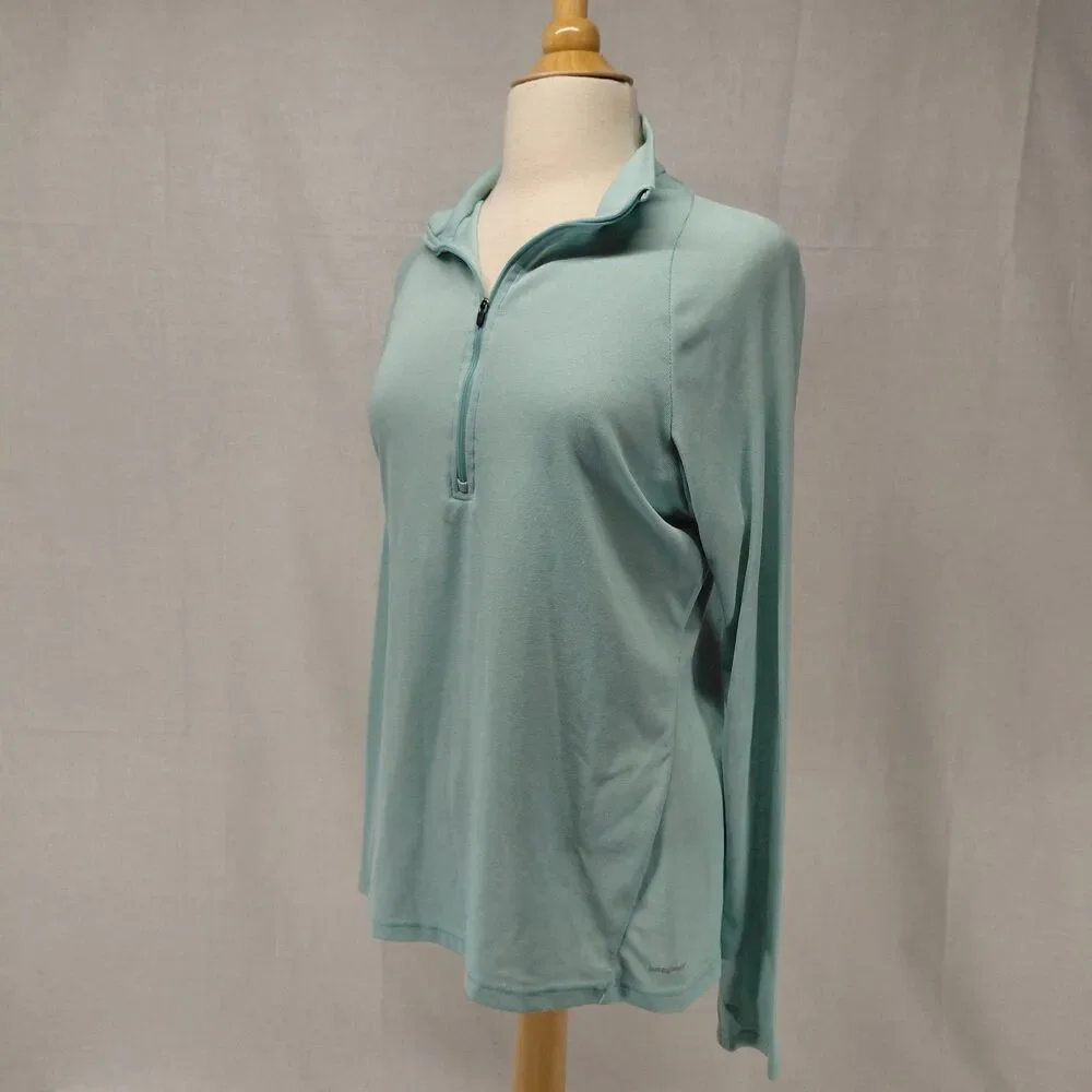 Patagonia Capilene 2 Lightweight LS half zip pullover blue/ green SZ XL - Picture 2 of 7